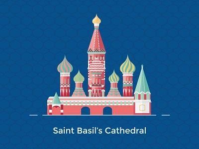 Saint Basil's Cathedral, Moscow building city color design flat icon line moscow russia ui ux vector