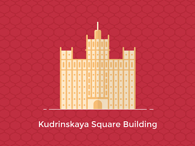 Kudrinskaya Square Building, Moscow building city color design flat icon line moscow russia ui ux vector