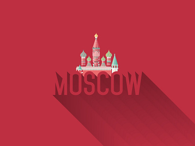 Moscow Dribbble book city cover design flat illustrator lettering shadow vector