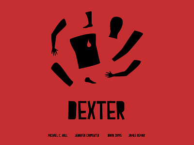 Dexter like Saul Bass bass dexter illustration red saul series tv