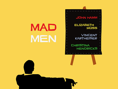 Mad Men bass color illustration mad men saul series tv yellow