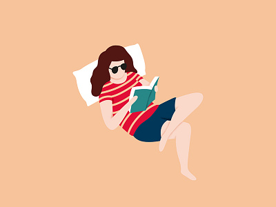 Summer Mood draw illo illustration reading summer