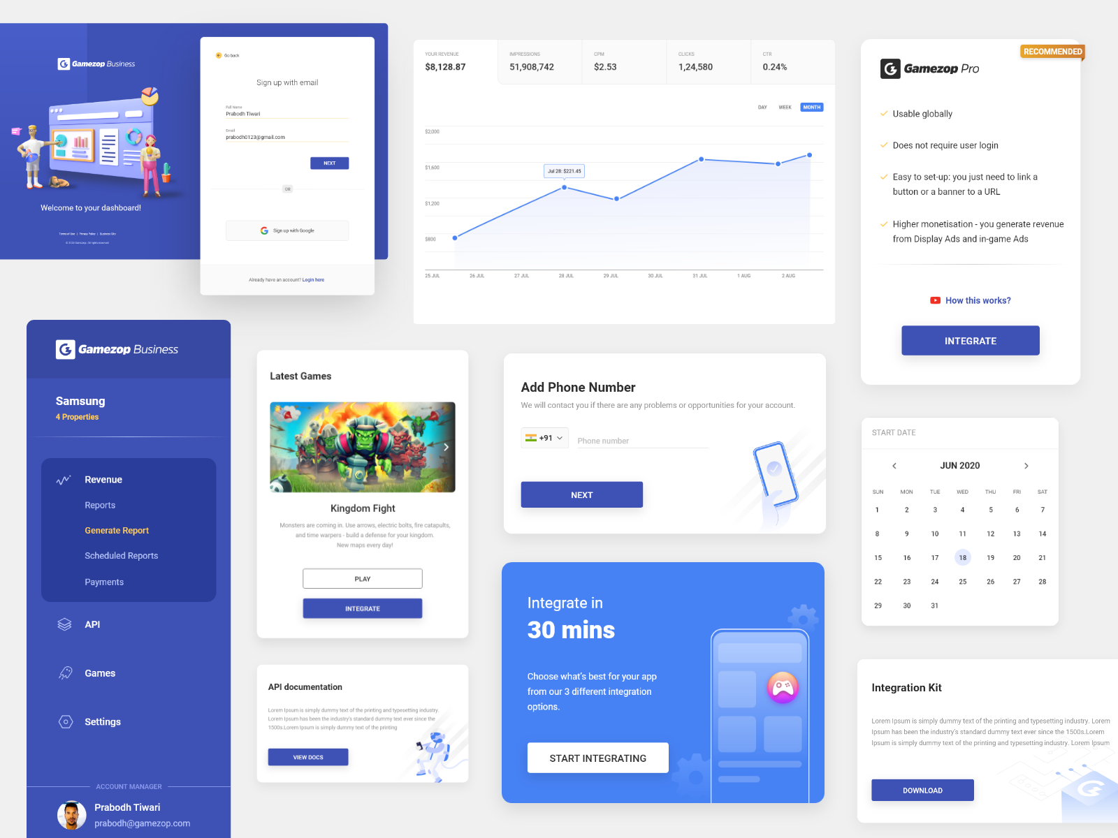 Dashboard Elements by Shashank Kumar on Dribbble