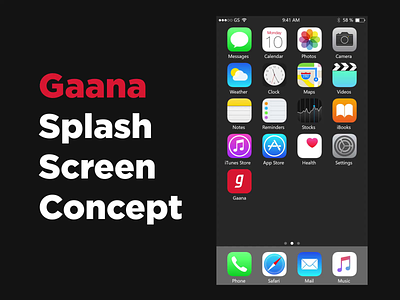 Gaana Splash Screen Concept app design gaana interaction design micro interaction music app music player splash screen ui animation ui design ui interaction ux design