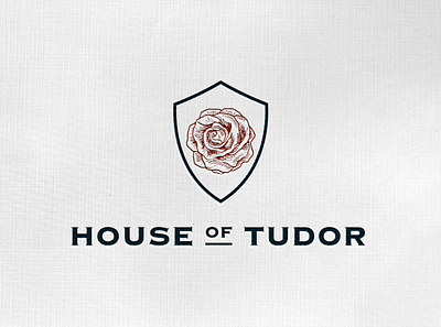 House of Tudor logo adobe branding design illustrator jewelry jewelry logo logo photoshop rose shield vector