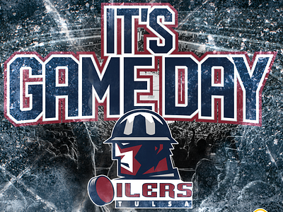 Tulsa Oilers Game Day adobe echl game hockey ice illustrator photoshop puck social media sports tulsa