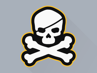 Pittsburgh Skull and Crossbones adobe crossbones illustrator jolly roger logo photoshop pirate pittsburgh skull sticker vector