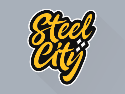 Steel City adobe city illustrator logo photoshop pittsburgh steel steelers sticker vector