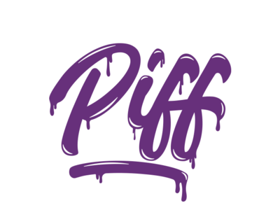 Piff adobe branding cannabis design illustrator logo marijuana purple typography vector weed