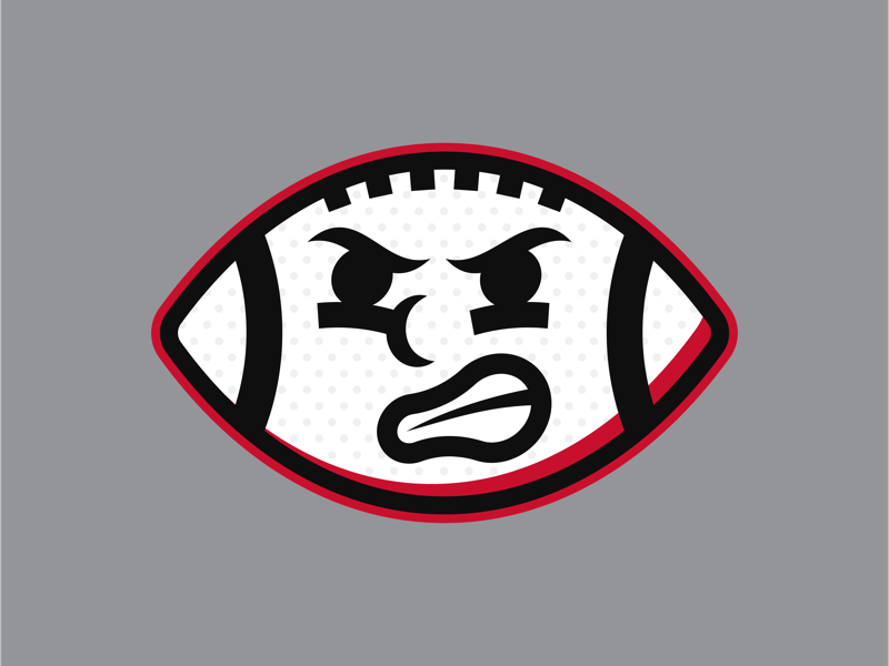 YSU Football Head guins penguins grey white black red adobe illustrator vector character mascot football