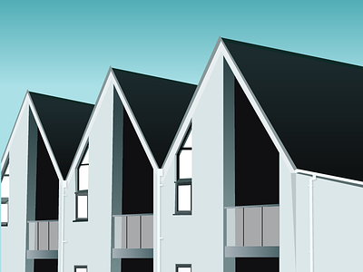 House line architecture building color gradient home house illustration illustrator modern shapes sky window