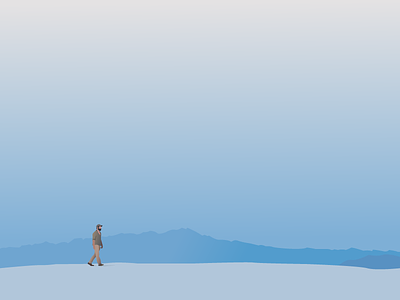 Isolation part 2 color gradient graphic illustrator minimalism mountain person sky snow