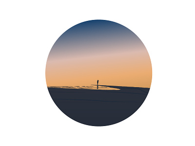 Isolation part 3 beach color gradient graphic illustrator minimalism ocean person sky