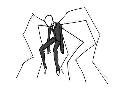 Slenderman color creepy fear horror illustration internet quiet slenderman spider suit