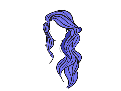 Hair color face female hair illustration neon woman