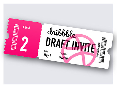 Dribbble Invite color design dribbble illustration invite ticket