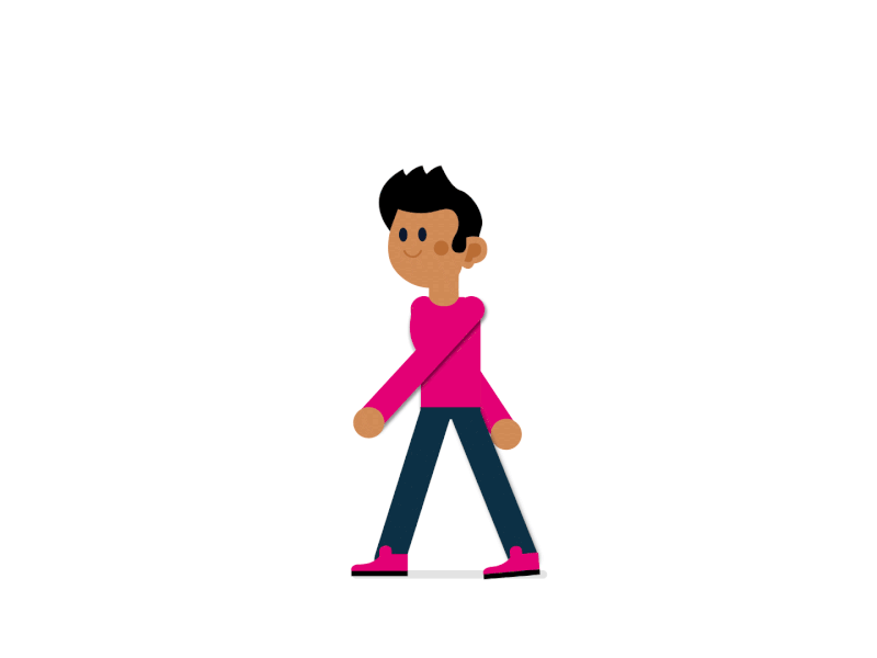 Walk Cycle animation character gif illustrator walk