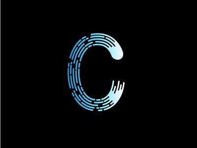 Letter C c design gradient graphic illustrator typography