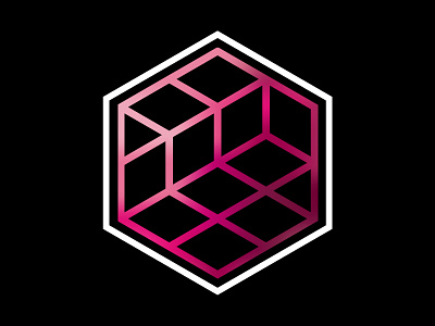 Logo concept gradient hexagon icon logo