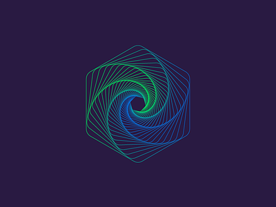 Vortex contour gradient icon illustrator lines logo tunnel vortex