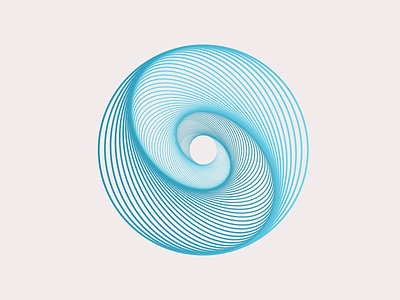 Tunnel blue color gradient illustrator lines