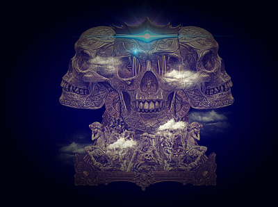 Club from Bridge Series digital art digital image graphic design sclupture skull