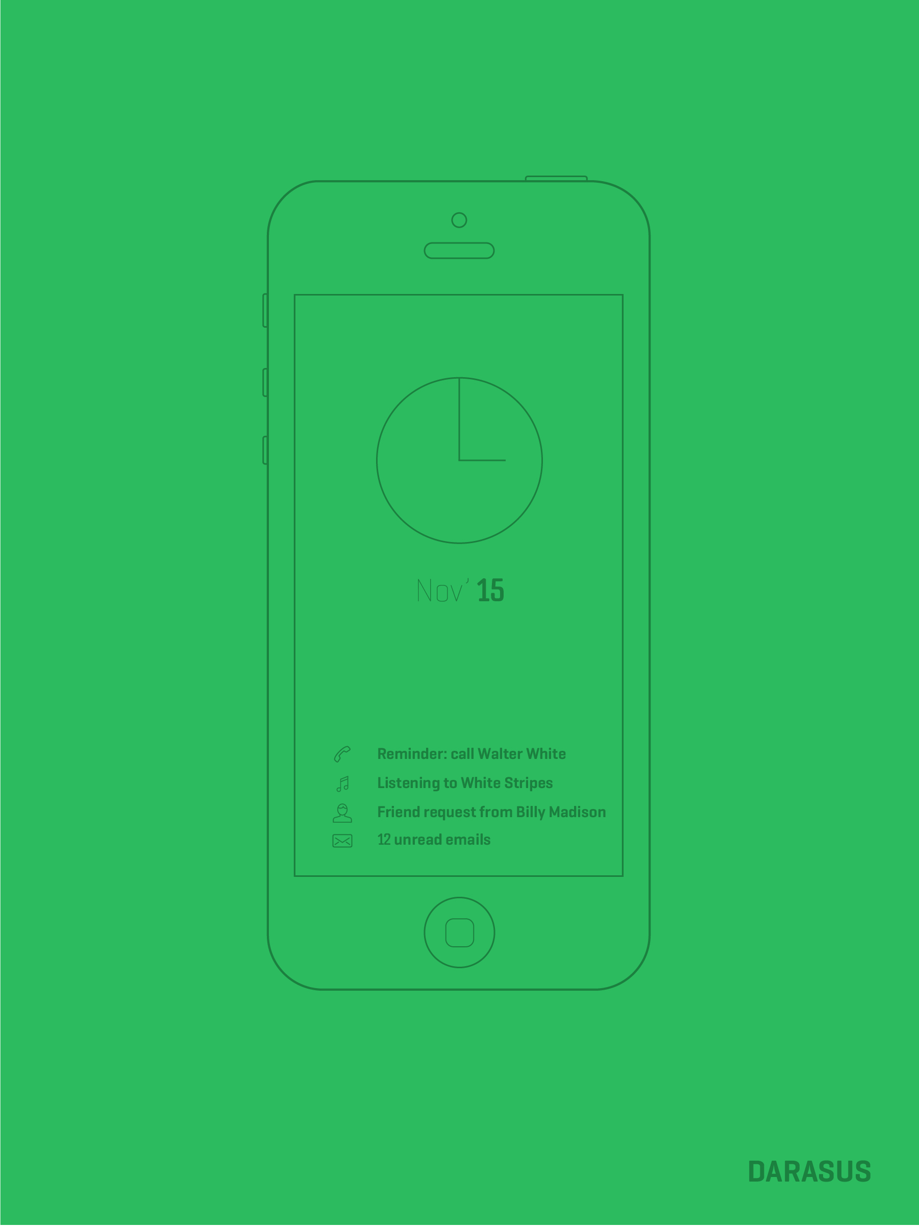 Download Simple iPhone Mockup by Daraselia on Dribbble