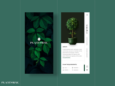 Plantsway - Mobile Application Design design graphic design inspiration mobile app design plantsway ui ux