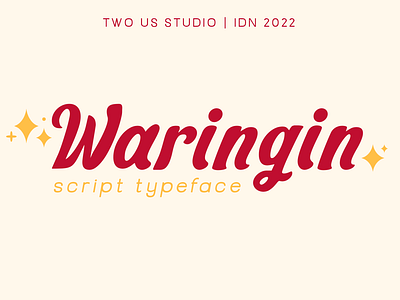 FREE DOWNLOAD!!! WARINGIN - SCRIPT TYPEFACE beauty classic clean displayfont font freefont handwrite handwritting letter lettering posterfont script simple typeface typography