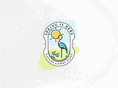 Spring is here badge dribbbleweeklywarmup nature spring