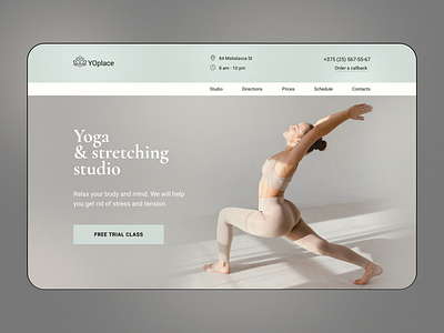 Yoga & stretching studio website concept design ui ux webdesign website