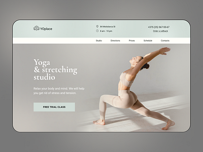 Yoga & stretching studio website concept