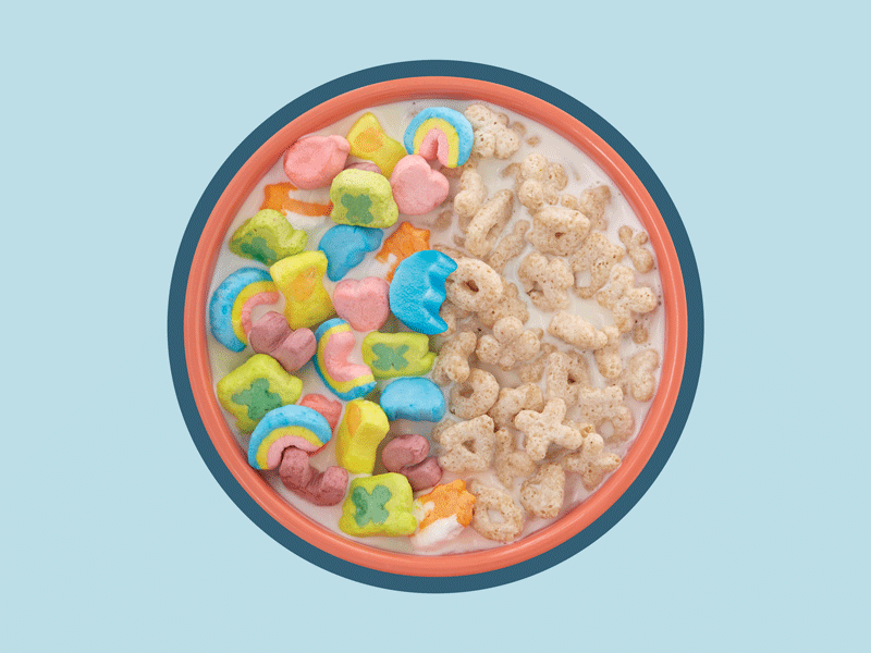 Moon + Lucky Charms cereal general mills gif graphic lucky charms moon