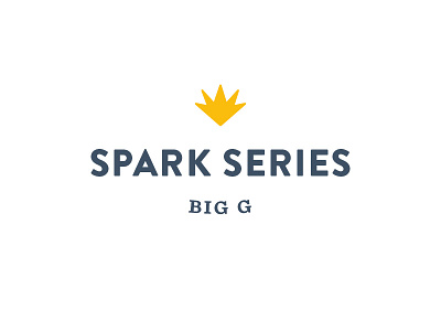 Spark Series blue gold icon logo spark typography