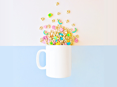 Lucky Mug cereal lucky charms marshmallows minimal mug pastel
