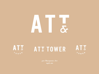 AT&T Tower Kickstand design logo typecombo typography