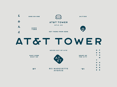 AT&T Tower Type brand design identity logo type typography