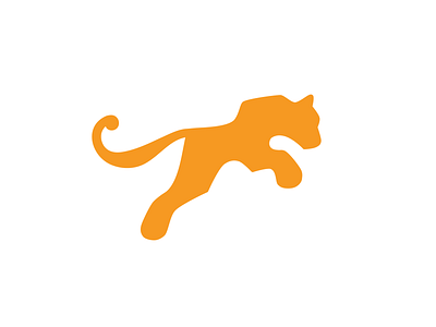 Pounce animal color design icon jump logo pounce tiger