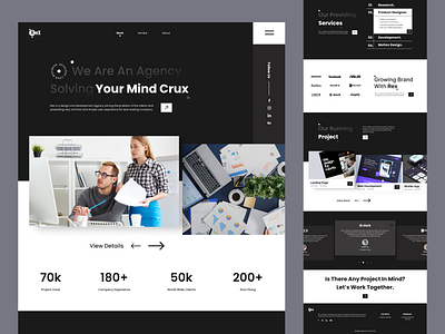 Digital Agency Landing Page agencylandingpage agencywebsite app cleanui company creative agency design digital agency hero section home page landing page landing page design minimal portfolio product design typography ui uidesign web design website