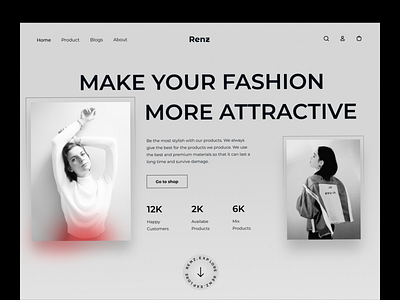 Fashion Website Home UI