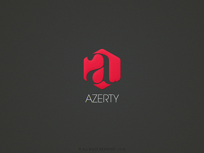 Azerty Logo clean logo logo design pro red simple