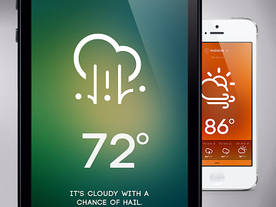 Weather - yet again. 5 7 app climacons icons ios iphone ui ux weather