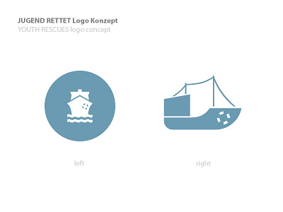 Logo Konzept boat concept konzept logo mediterranean refugees ship