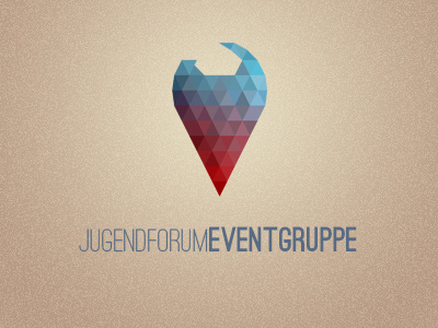 Jugendforum Eventgruppe blue colored coloured event logo photoshop red wave