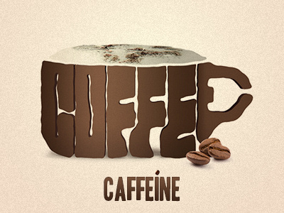 Coffee brown caffeine coffee design logo