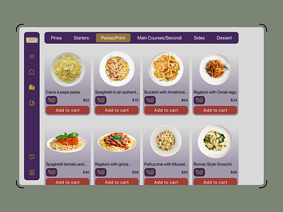 Menu for restaurant app dailyui design mobile ui ux