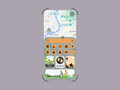 Map for training & walking app dailyui design mobile ui ux