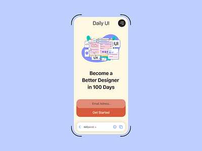 Redesign Daily UI Landing Page app dailyui design mobile ui ux web