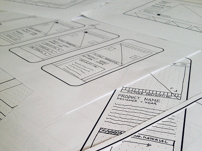 Quick and dirty Wireframes are fun! flow grid hand sketched layout paper pen quick and dirty sketch wireframe wireframing