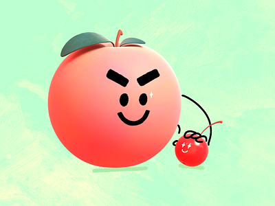 Brother Peach blender blender3d illustration peach